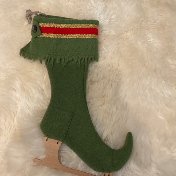 Frontgate German Klein More Collectible Wool Christmas Stocking Skate Boot - Picture 2 of 3